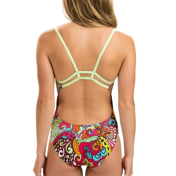 DOLFIN Uglies Looking Glass Double Strap Back One Piece Size 30 - Picture 1 of 3